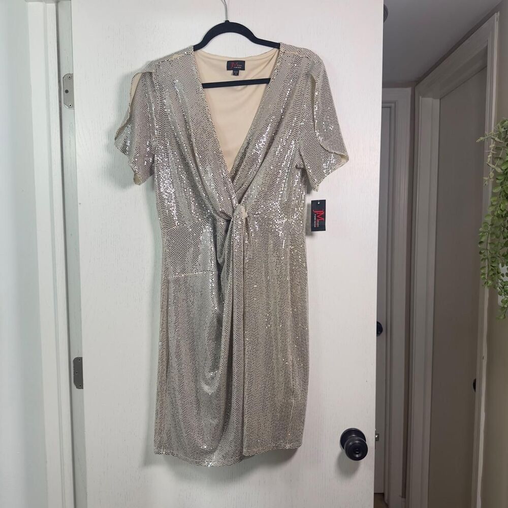 Jm-collection Silver Dress